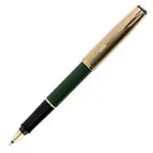Parker Custom Insignia Rollerball Pen Green & Gold New In Box Made In Usa