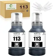 JoyPrinting 113 Ink Black Compatible with Epson 113 Multipack Ink Bottle for Ecotank ET-5150 ET-5170 ET-5800 ET-5850 ET-5880 ET-16150, Ecotank Pro ET-16680 ET-M16680, 127 ml