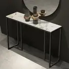 Elegant Marble Narrow Console Table Entryway Table Office Corner Workbench Bar