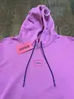 $298 New Hugo Boss Sweater Mens XL Pullover Pink Sweatshirt Dorage Hoodie