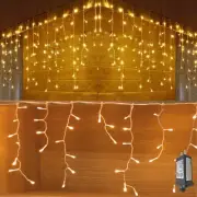 300Led Icicle Style String Lights 29.5FT,Update Connectable 8 Lighting Modes ...