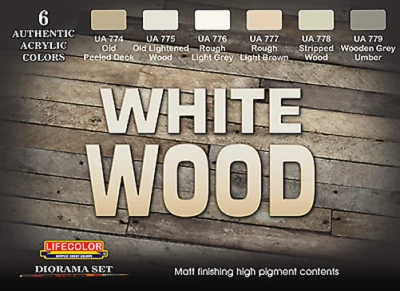 LifeColor White Wood Set (22ml x 6) [LC-CS38]