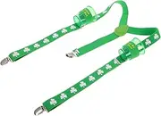 [GLSTOY] Adjustable Irish Day Belt Mens Suspender Clips Patricks Day Party Supplies