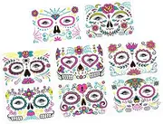 FOMIYES 8 Sheets Glow Dark Halloween Face Decals Temporary Stickers for Costume Parties Masquerades Day Application Removal Fluorescent Fun for All Ages