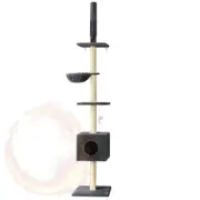 i.Pet Cat Tree Tower Scratching Post Scratcher Floor to Ceiling Cats Bed 260cm