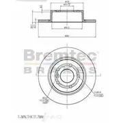 Bremtec Euro-Line GeoZinc Coated Brake Rotor - BDR9850EL