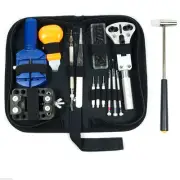 Watch Repair Tool Kit Opener Link Remover Spring Bar Free Hammer w/ Carry Case