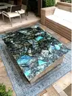 24"x36" Rectangle Labradorite Dining Tabletop Handmade Sofa Centerpiece Home Dec