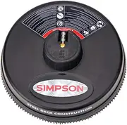 Simpson Cleaning 80165 Universal Scrubber, Rated 15" Steel Pressure Washer Surface Cleaner for Cold Water Machines, 1/4" Quick Connection, Recommended Min 3000 Max of 3700 PSI, Black