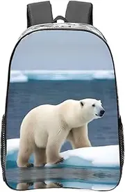 [DRTGEDS] Polar Bear Basics Transparent Backpack,Pvc Material With Ruinforced Shoulder Straps,Clear Bag For Adult