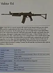 Vector R4 Assault Rifle Gun Picture Weapon Out of Print Spec Sheet Art Decor