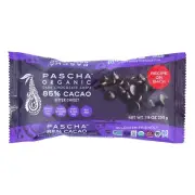 Pascha Organic Chocolate Chips -Bitter-Sweet Dark 85% - Case of 6 - 8.8 oz