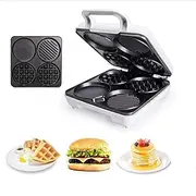 220V Multifunctional Electric Waffle Machine ， Non-stick Muffin/Crepe/Bread/Sandwich/Roast Meat Maker Machine For DIY Breakfast