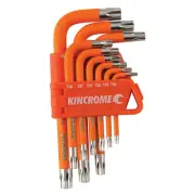 Kincrome 9 Piece Tamperproof Torx Key Set Colour Coded Orange Hand Tools