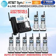 AT&T SynJ® SB67138 DECT 6.0 4-LINE CORDED CORDLESS PHONE SYSTEM - 8 CORDLESS
