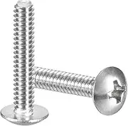 uxcell #6-32 x 3/4" Truss Head Phillips Machine Screws, Full Thread, Phillips Drive, 304 Stainless Steel 18-8, Quantity 50