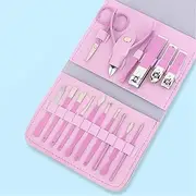 Stainless Steel Color Nail Clippers Set Household Manicure Nail Clippers Travel Portable Manicure Set,16PCS