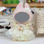 Labubu Baby Clothes 17cm Labubu Cloth Clothes Heartbeat Macaron Vinyl Face Doll Baby Clothes Replacement——style:Yellow Rose Princess Dress
