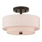 Livex Lighting Claremont 2 Light Flush Mount in English Bronze - 51082-92