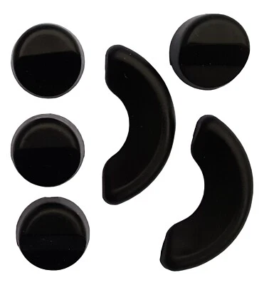 ACCLAIM Wedges Bowlers Rubber 6 Piece Set 4 x 2.8cm Round 2 x 6cm Semi Circle