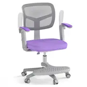 Giantex Swivel Kids Desk Chair Children Study Chair w/Adjustable Height Mesh Computer Chair Purple