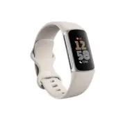 Fitbit Charge 6 Fitness and Health Tracker GPS Porcelain/Silver