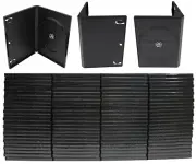 New Standard Black DVD 1 Disc 14mm New Premium Movie Storage Case Bulk Lot