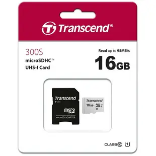 Transcend 創見 16GB 16G microSDHC TF U1 C10 300S 記憶卡