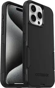OtterBox iPhone 15 Pro MAX (Only) Commuter Series Case - Black, Slim & Tough, Pocket-Friendly, with Port Protection (Unit Ships in polybag, Ideal for Business customers)