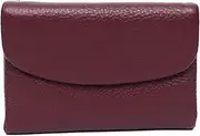 [SKUZA] Wallet,Card Bag,Coin Purse Female Short Wallets Classic Trifold Money Bag Flap Snap Simple Design Women Casual Cowhide Card Holder Clutch (Color : TAN) (Sage) (Color : Burgundy)