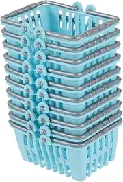 UPKOCH 10pcs Mini Shopping Basket Pastel Colors Portable and Reusable Storage Baskets for Playtime and Craft Decor for Showers