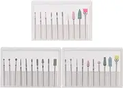 Labymos Nail Drill Bit Set 30pcs Tungsten Steel Drill Bits with Mini Cleaning Brush for Removing Cuticle Nail Gel Polish Electric Nail Drill Replacement Drill Bit Kit Pedi Mani Tools