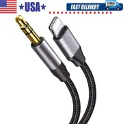 For iPhone 7 8 X XR 11 12 13 Pro Max 8 Pin to 3.5mm AUX Audio Car Adapter Cord
