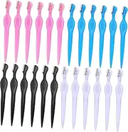 Healeved Professional Eyebrow Trimmer Blade Kit 24pcs Precision Grooming Portable Protective c