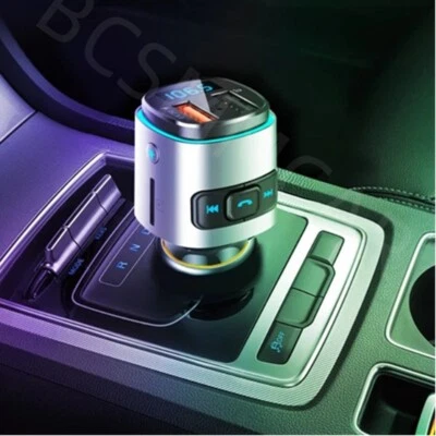 USB Charger Adapter Bluetooth 5.0 Wireless Car FM Transmitter MP3 Player Radio (for: Fiat)