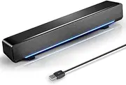 Marboo Soundbar, USB Powered Sound Bar Speakers for Computer Desktop Laptop PC, Black (USB) … (Black USB)