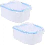 OHPHCALL Manicure Bowls 2Pcs double layer soaking bowl Spa Tool Hand Soak Bowl Nail Color Removing Bowl gel nail polish para uñas nail soak bowl nail art bowls abs manicure Nail remover