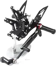 (Version 2.0) Rearsets for Kawasaki Ninja 400 / Z400/ EX400 / ABS/KRT Edition 2018-2023 Motorcycle Accessories Parts Adjustable Footrests FootPegs Rear Sets Black 2019 2020 2021 2022