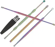 1Set Ear Wax Removal Kit Ear for Adults Ear Spoon Safe and Smooth Design for Ear Cleaning Includes Cleaning Brush