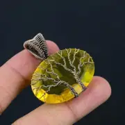 Tree Of Life Citrine Gemstone Copper Wire Wrapped Pendant Jewerly BP 246