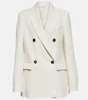 [Brunello Cucinelli] Brunello Cucinelli Double-breasted blazer AU 14 neutrals
