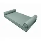 |SLIPCOVER ONLY|S5 Daybed Mattress Bolster Covers Contrast Pipe Trim Queen AD002