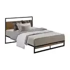 Metal Bed Frame Double/Single Mattress Base Platform Foundation Black Dane