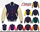 New Varsity Bomber Letterman Wool Body Jacket With Black Real Leather Sleeves