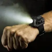 Tactical LED Display USB Rechargeable Wrist Watch Flashlight Torch and No Watch