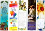 5 BEAUTIFUL QUALITY CHRISTIAN FAITH SCRIPTURE BOOKMARKS - USA MADE * FAST SHIP!