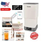 Collapsible 30L Luxury Towel Warmer with Adjustable Timer for Ultimate Comfort