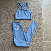 GIGI C Sky Blue Katrina Cutout Leggings Sports Bra Set