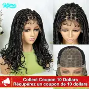 Synthetic Lace Front Wig Braided Wigs Square Knotless Box Braids Wigs