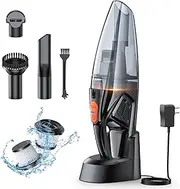 Otemly Handheld Vacuum Cordless Rechargeable 9KPA - [2H Fast Charging Dock] Portable Car Vacuum Cleaner High Power Suction with LED Light, 2 HEPA Filters, Dust Busters Wet Dry for Home/Car/Office/Pet